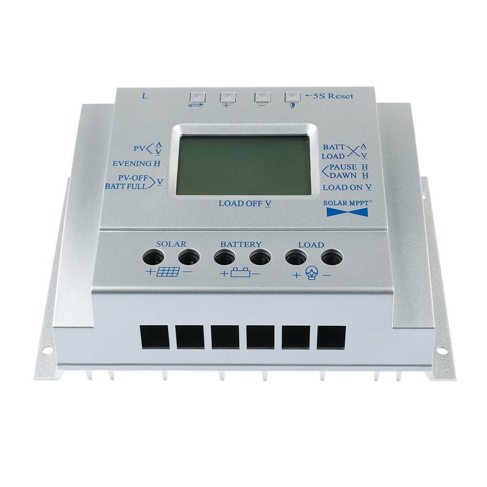 80A 60A MPPT Solar Panel Regulator Charge Controller 12V/24V 1000W/2000W LCD M3