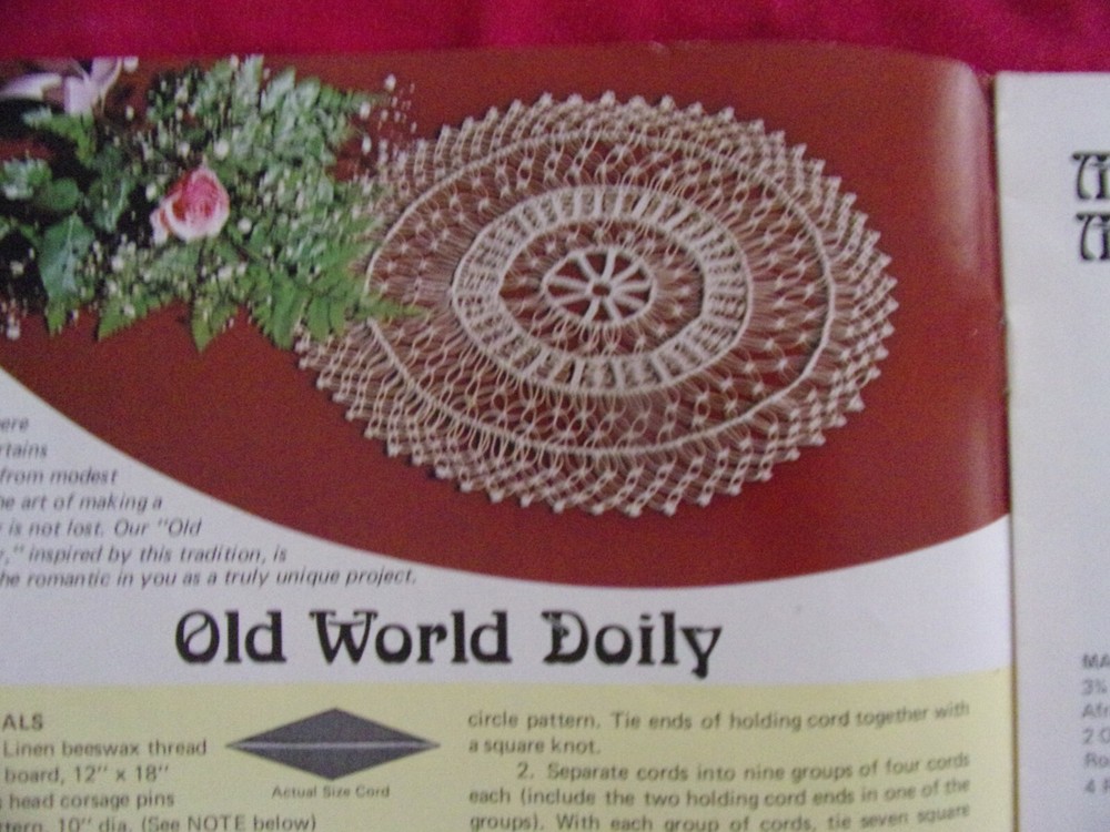 VINTAGE 1978 "MACRAME WITH SMALL CORDS" MACRAME PATTERN BOOK 15 PGS ORNAMENTS