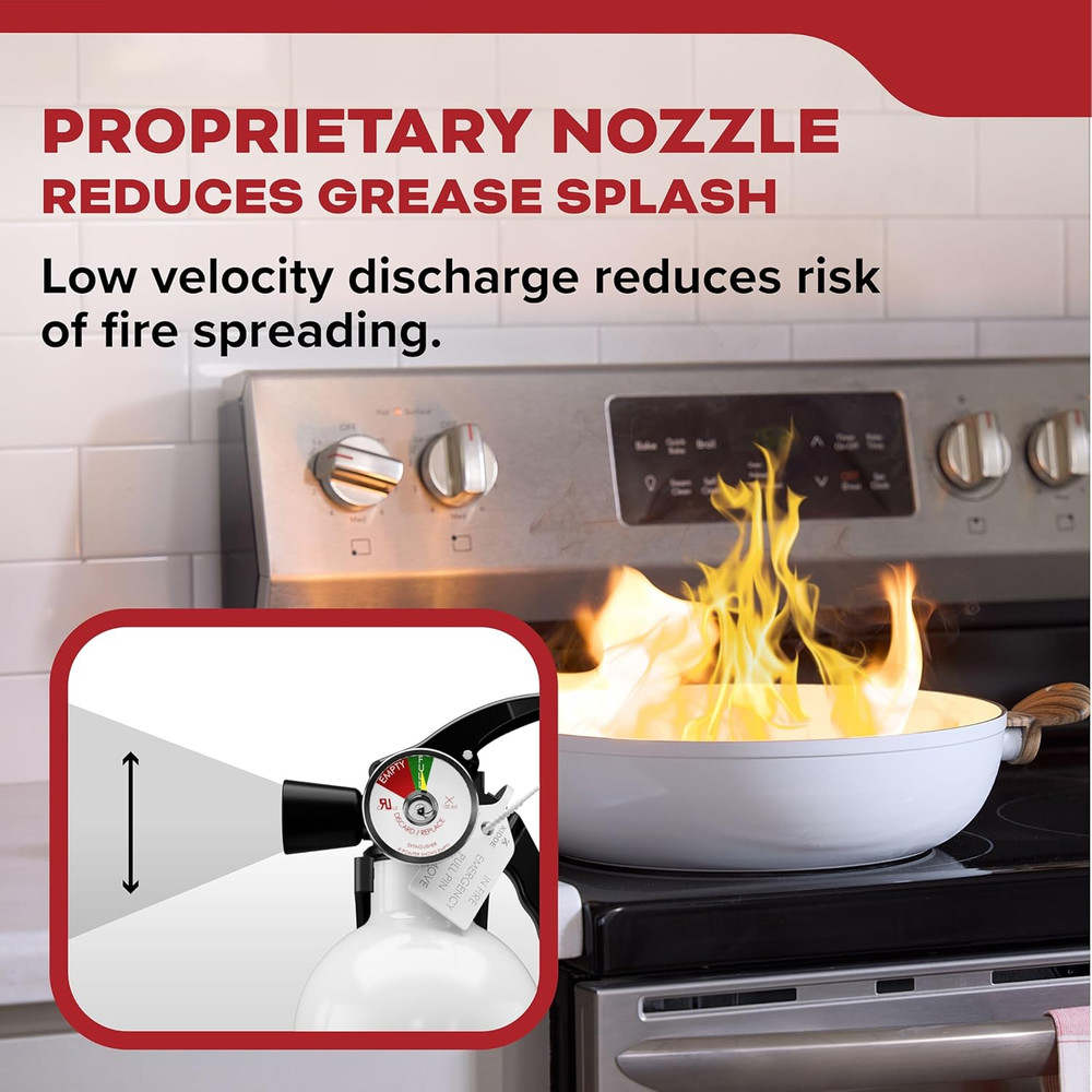 Fire Extinguisher for Kitchen, Residential, Single-Use, 711A