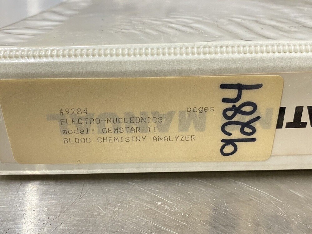 Electro-nucleonics GemStar 2 Blood Chemistry Analyzer - Users Guide / Manual