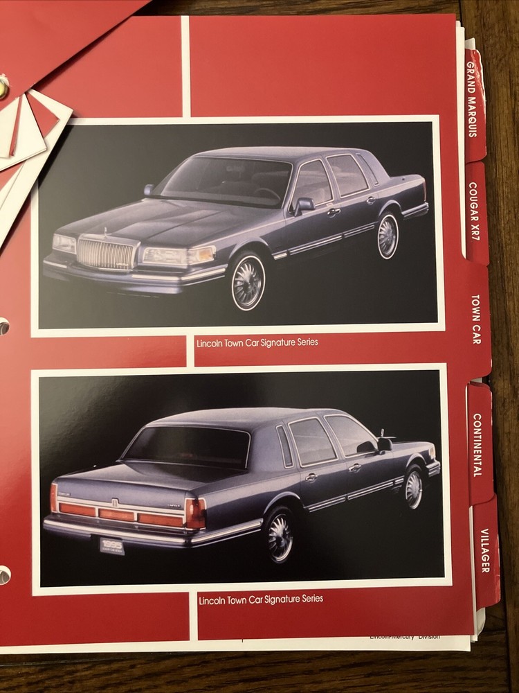 NEW-Lincoln Mercury 1995 Advance Fleet Preview Order Guide
