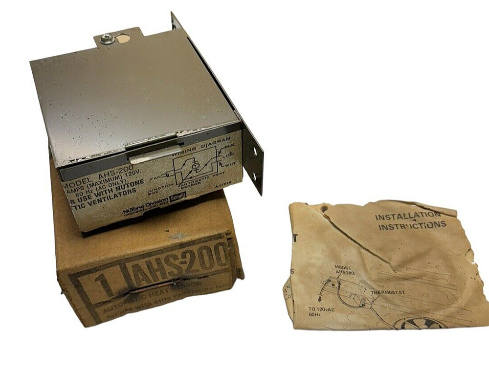 NuTone AHS-200 Automatic Heat Sensor cut-off Switch for Attic Ventilators