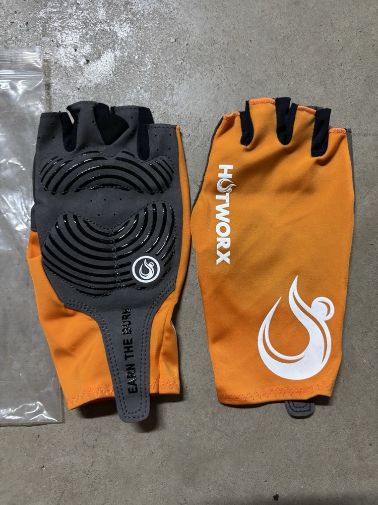 Hotworx Workout Gloves Orange Sz M Never Used Medium