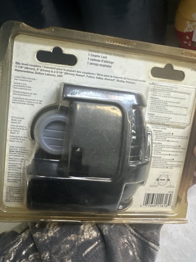 Master Lock Universal Trailer Hitch Lock