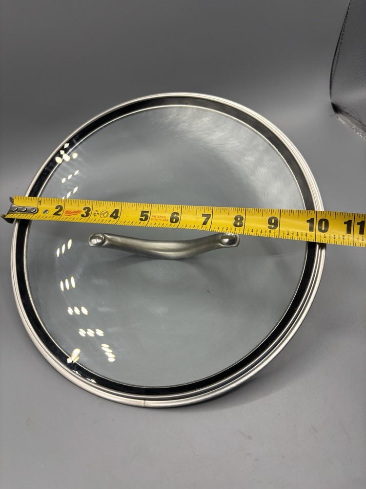 Calphalon 10” Glass Lid Replacement Stainless Rim Tempered