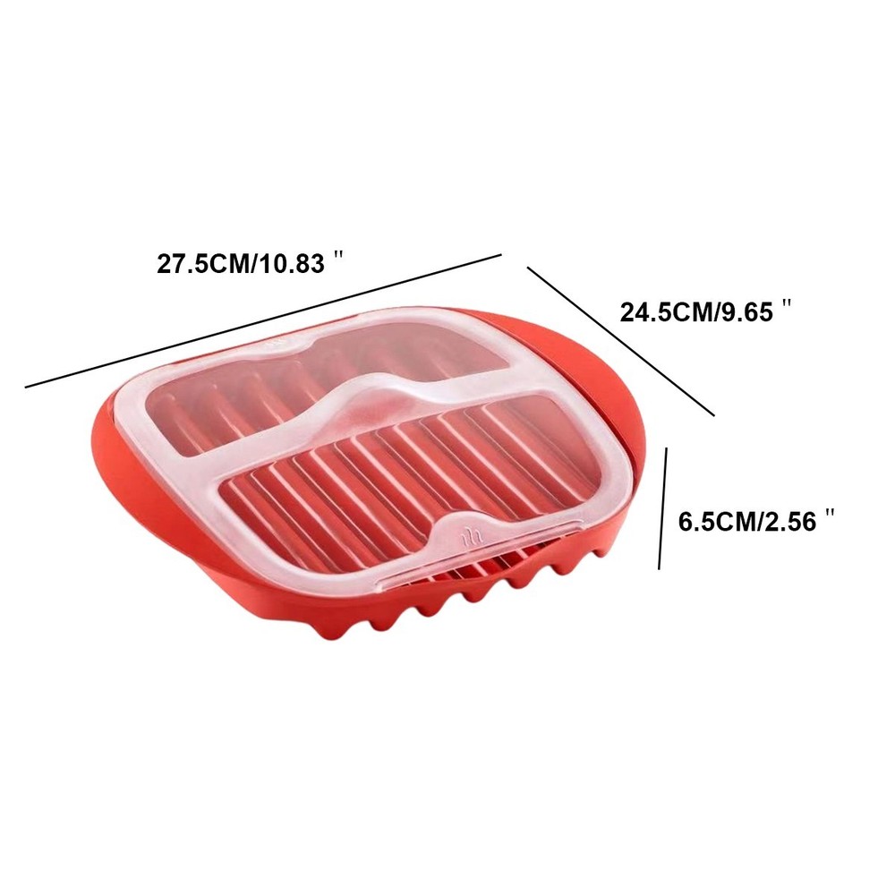 Microwave Bacon Pan Bacon Cooker | Splatter Proof Crisper Tray PP Kitchen NEW
