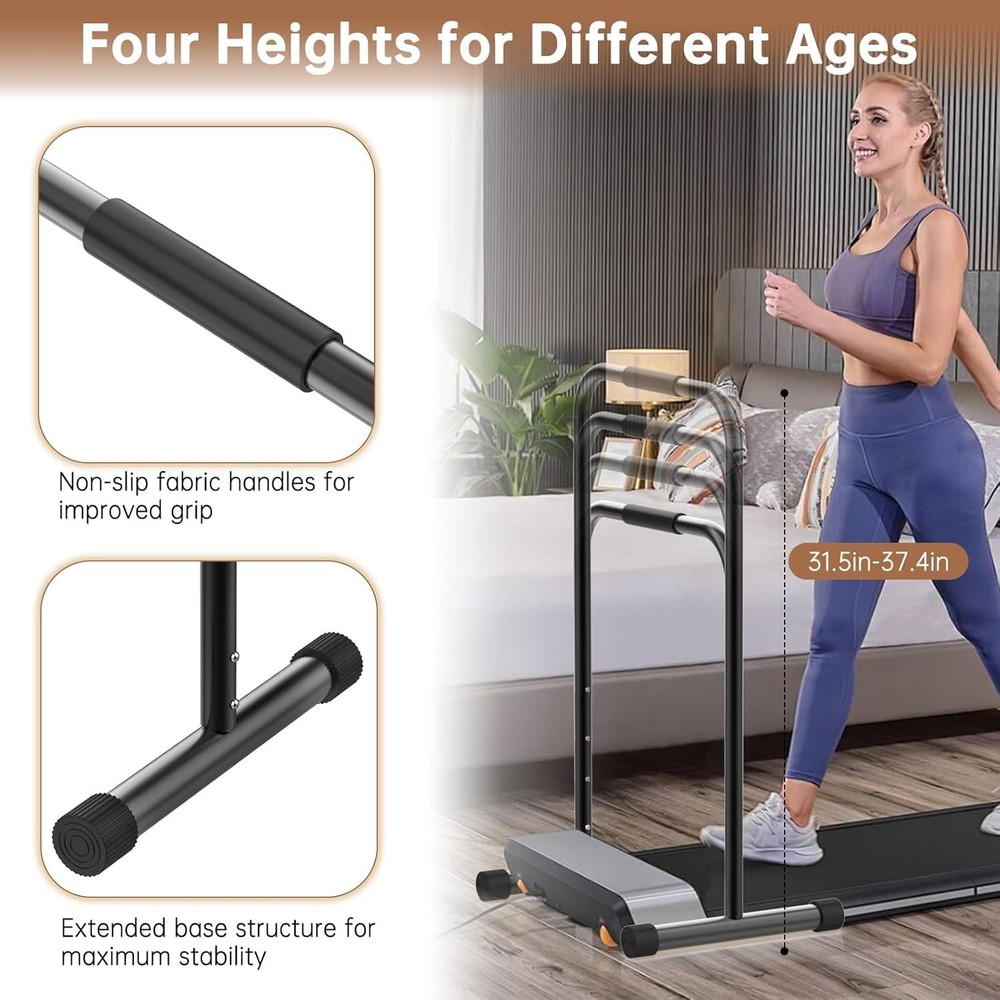 Adjustable Handrail for Walking Pad - Non-Slip Feet