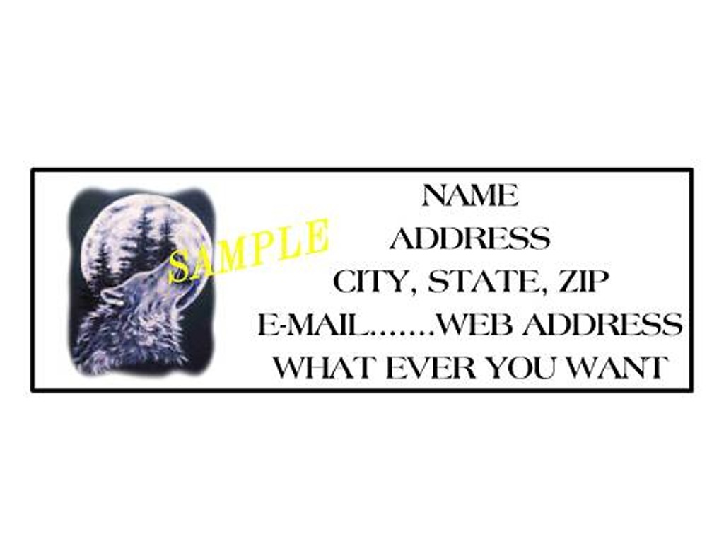WOLF  ADDRESS LABELS COOL!!! #9