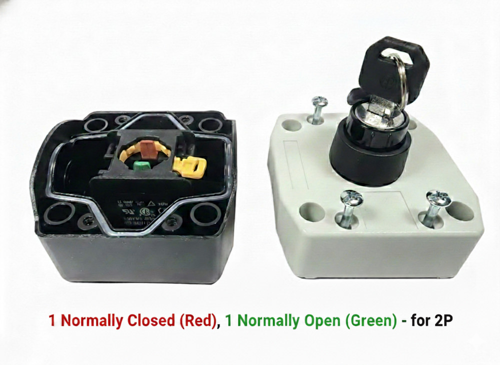 Key Switch Control Station - Momentary or Latching Key Selector Switch, 2P or 3P