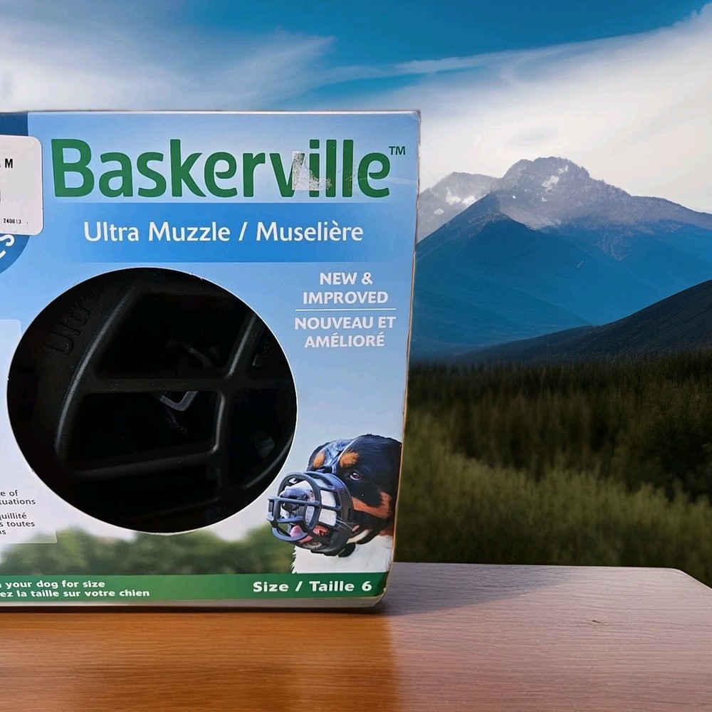 Baskerville Dog Ultra Muzzle Safe & Comfortable Soft Plastic Black Sizes 1 - 6
