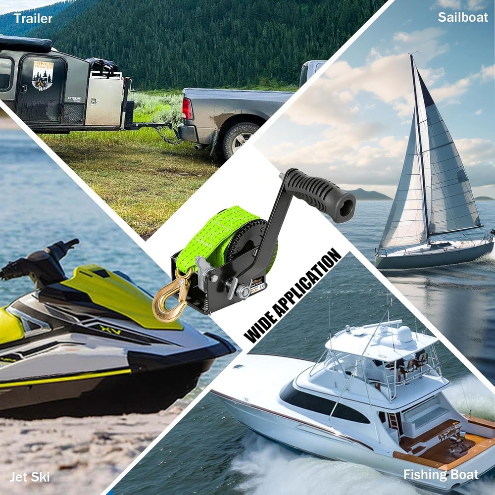 Manual Hand Winch with Nylon Strap