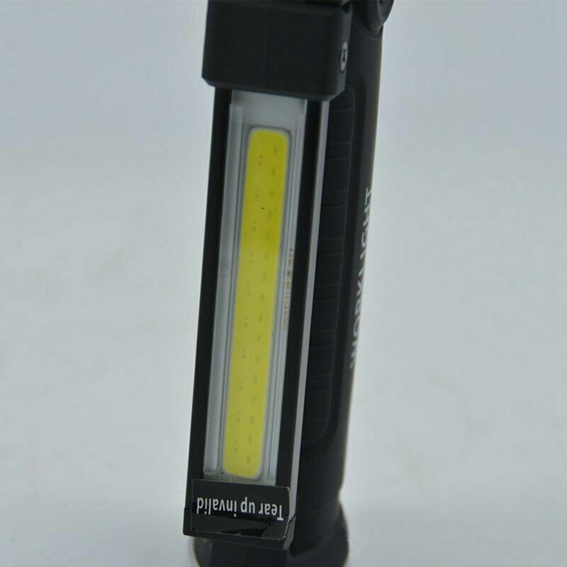 2 Rechargeable COB LED Slim Work Light Lamp Flashlight Inspect Folding Torch USA