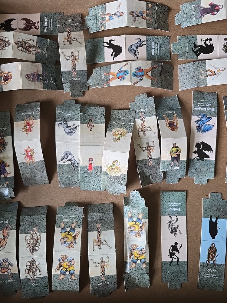 1992 Dungeons & Dragons game Cardboard Character Pieces