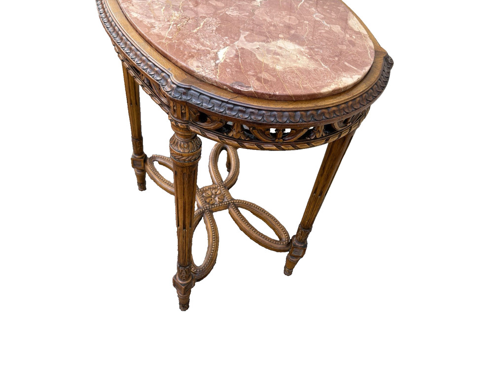 66898 Marble Top Decorator Lamp Table Stand