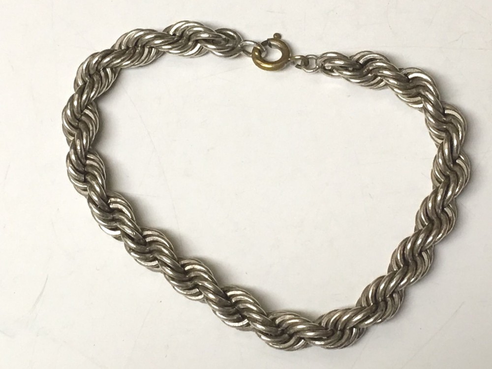 ROPE STYLE STERLING BRACLET