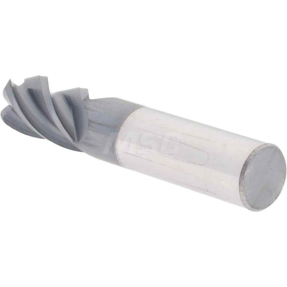 Accupro 3/8" Diam 4 Flute Single End Solid Carbide 0.09" Corner Radius End Mi...