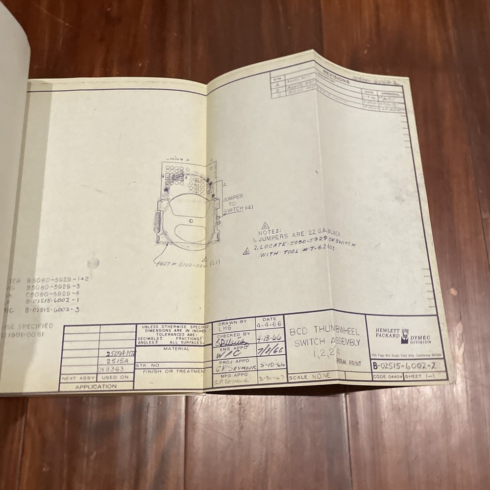 HP 8364A Dual Manual Data Panel Operating & Service Manual 8/67