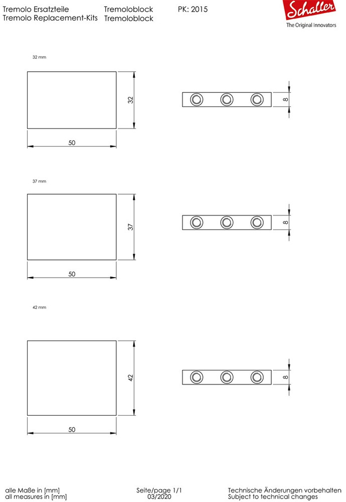 Schaller Tremolo 6-string Block37 R3