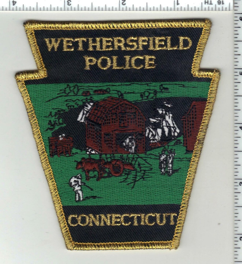 Wethersfield Police (Connecticut) 12nd Issue Gold Bullion Shoulder Patch