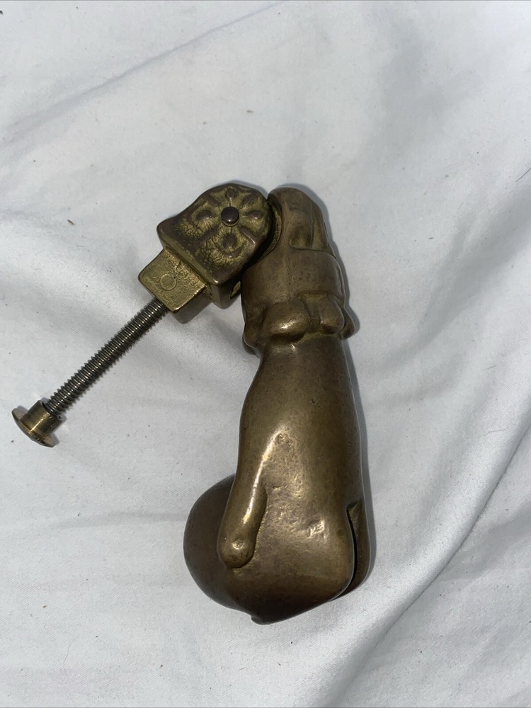 Antique Brass Hand Door Knocker. P. Missing Hardware
