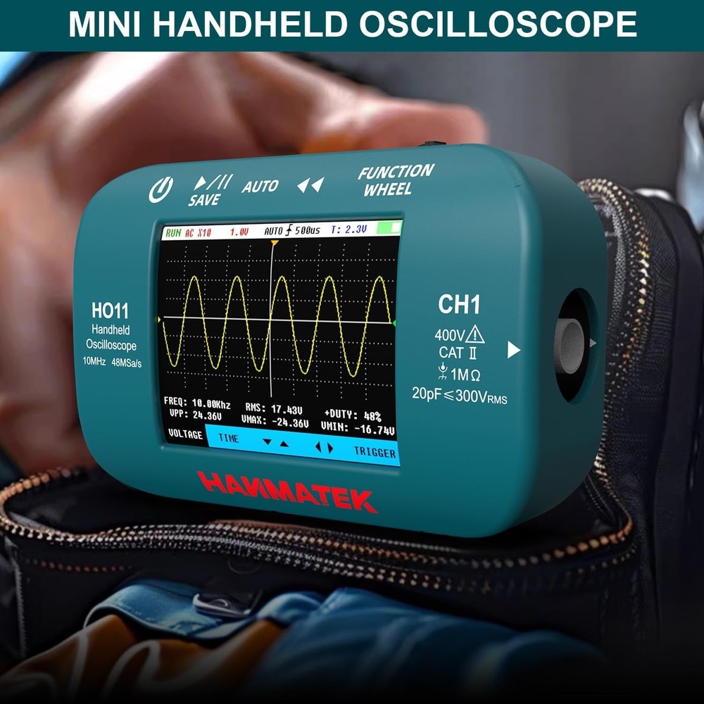 Handheld Digital Oscilloscope 10MHz Bandwidth 48MSa/s High-Precision Sampling US