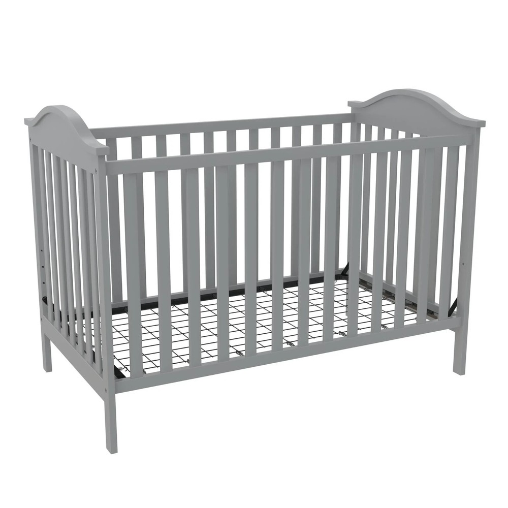 Baby Relax Adele 3-in-1 Convertible Crib, Light Gray