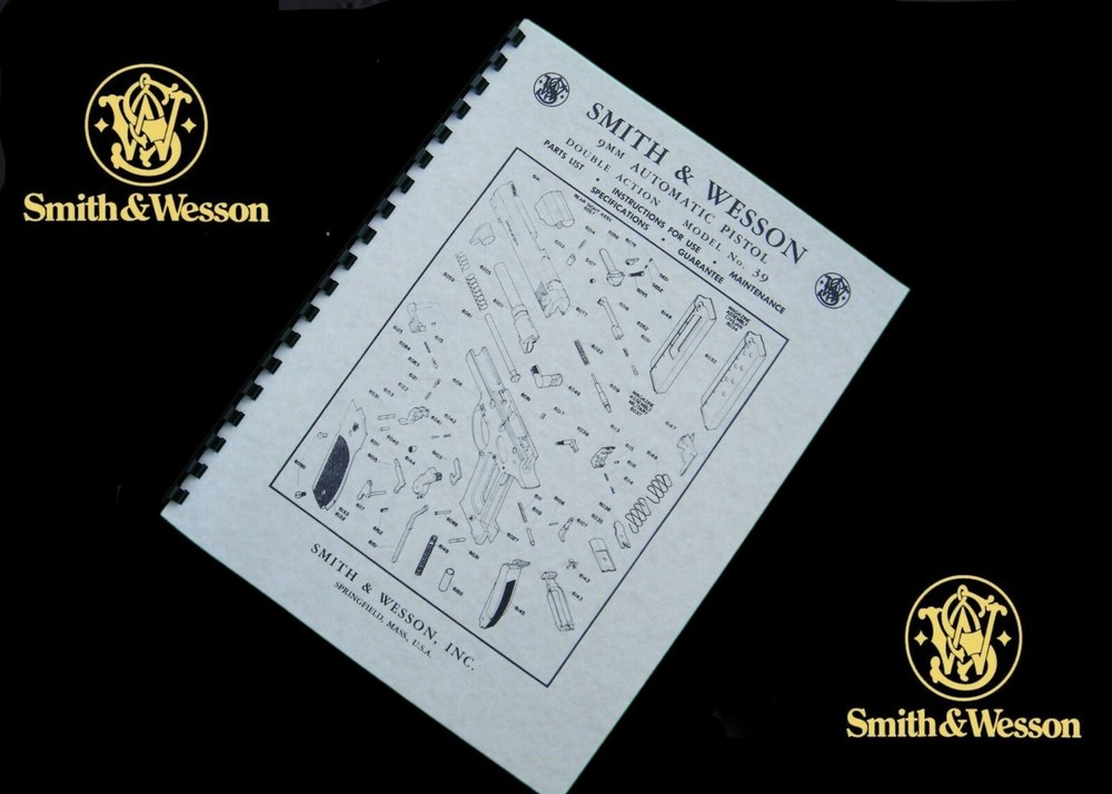 SMITH & WESSON 9MM Automatic Pistol MODEL 39 Gun Manual