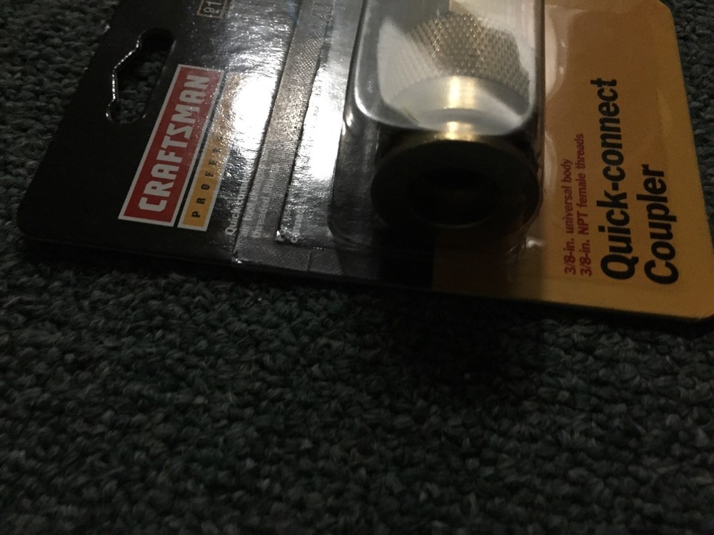 Craftsman 3 pc Set 3/8 quick connect Disconnect coupler & Stud / Nipple Air Tool