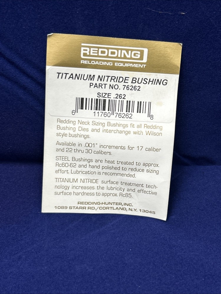 Redding Titanium Nitride Bushing .262 #76262