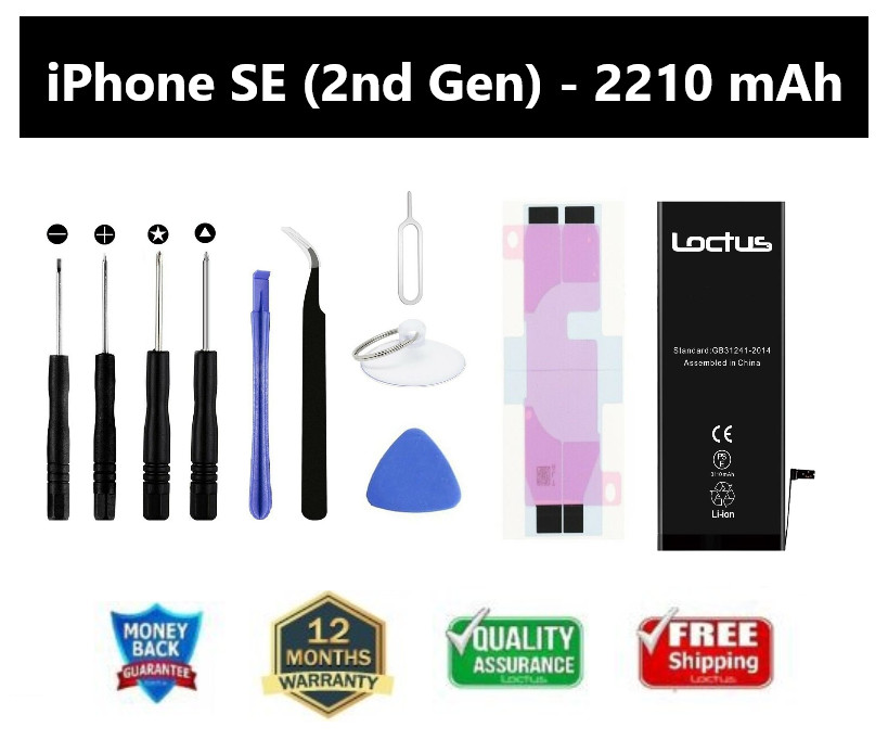 iPhone SE 2020 (2nd Gen) 2210mAh High Capacity Replacement Battery with Tool Kit