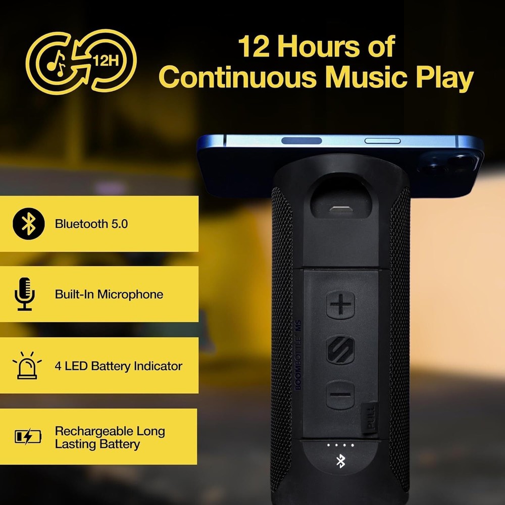 SCOSCHE Boombottle Speaker Black