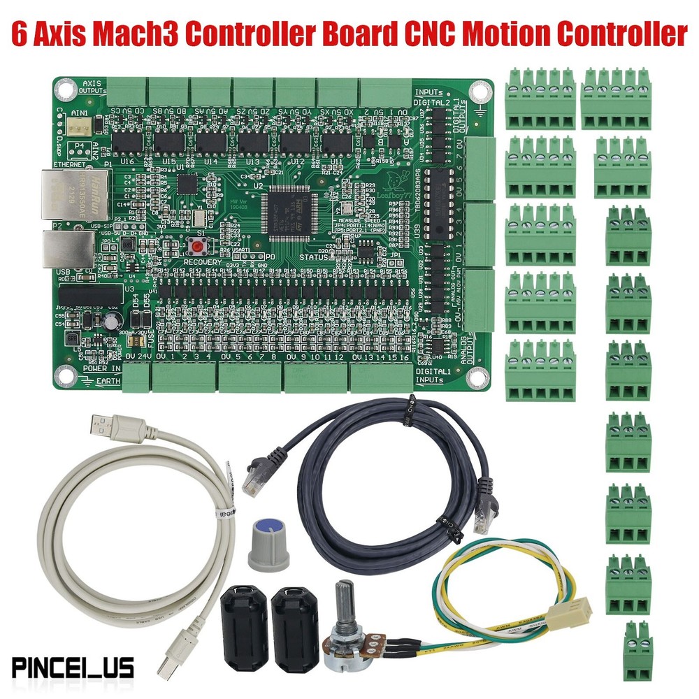 6 Axis Mach3 Controller Board Support USB + Ethernet For CNC Engraving Machine