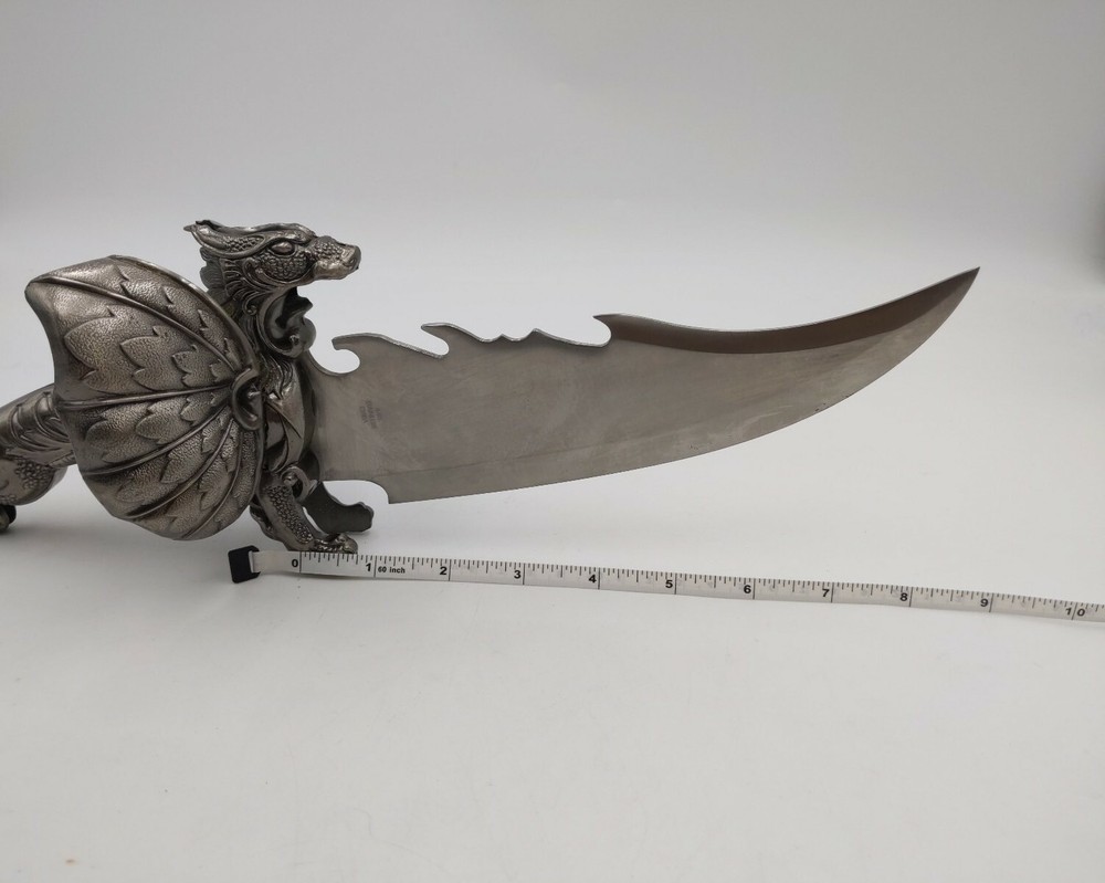 Dragon Dagger Knife 16" Blue Inlay