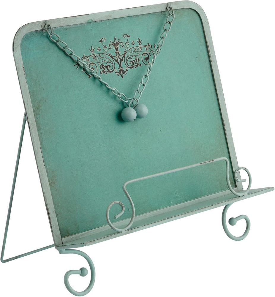 Metal Cookbook Holder, Blue