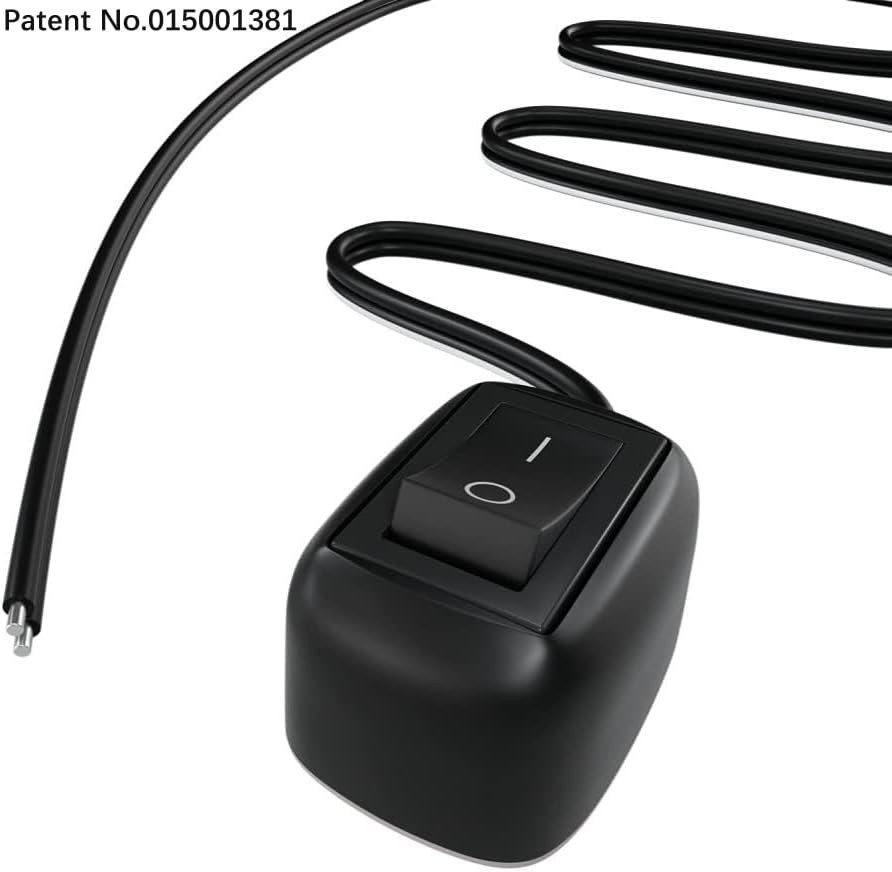 12V-220V/10A SPST Paste Type Button Switch with 1M Wire,Water Drop Shape Off/On