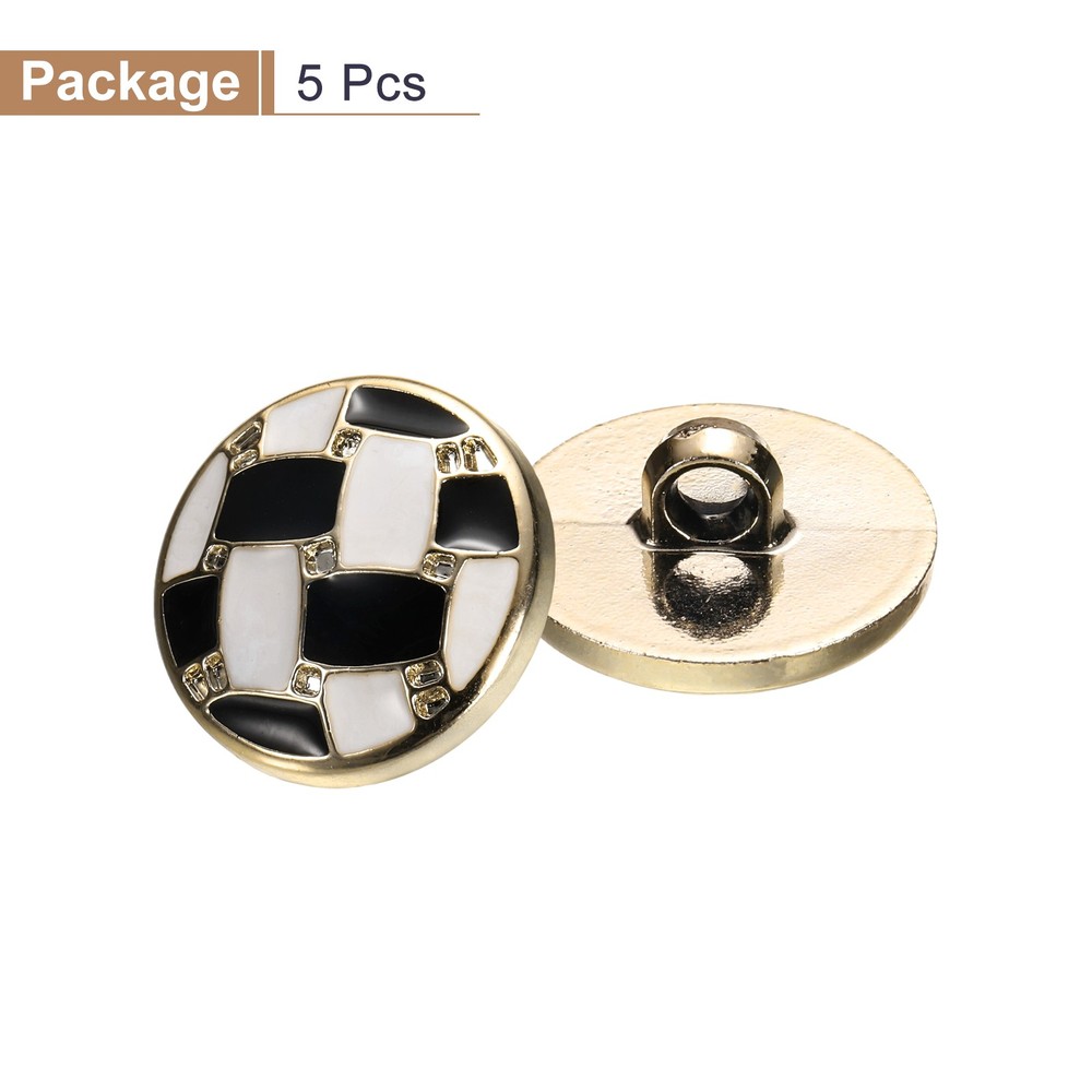 5pcs Gold Pearl Button 25mm 0.49" Thick Sewing Button Style D