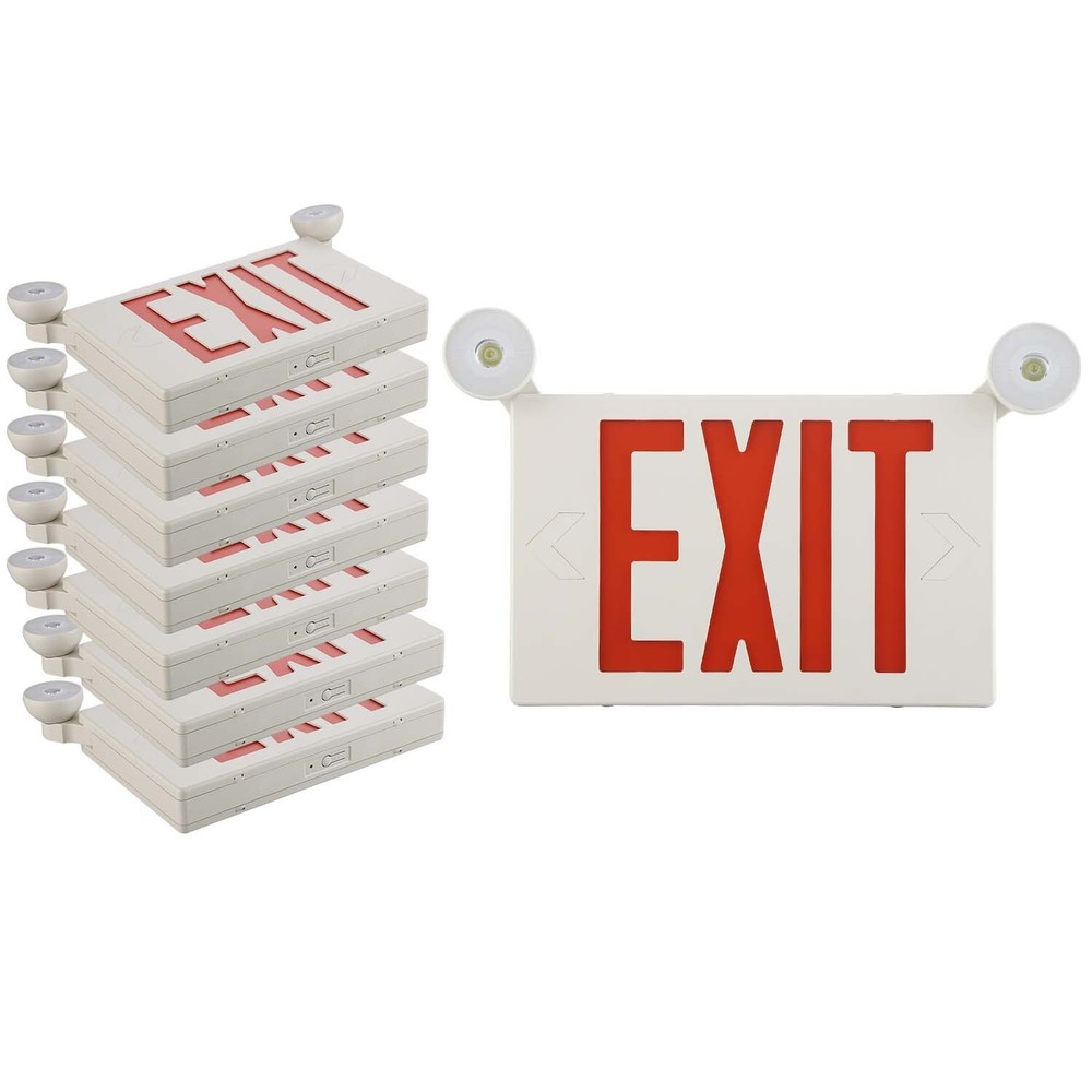 UL924 Listed -1 PACK Red led Emergency Exit Light Sign with Battery Backup Set.