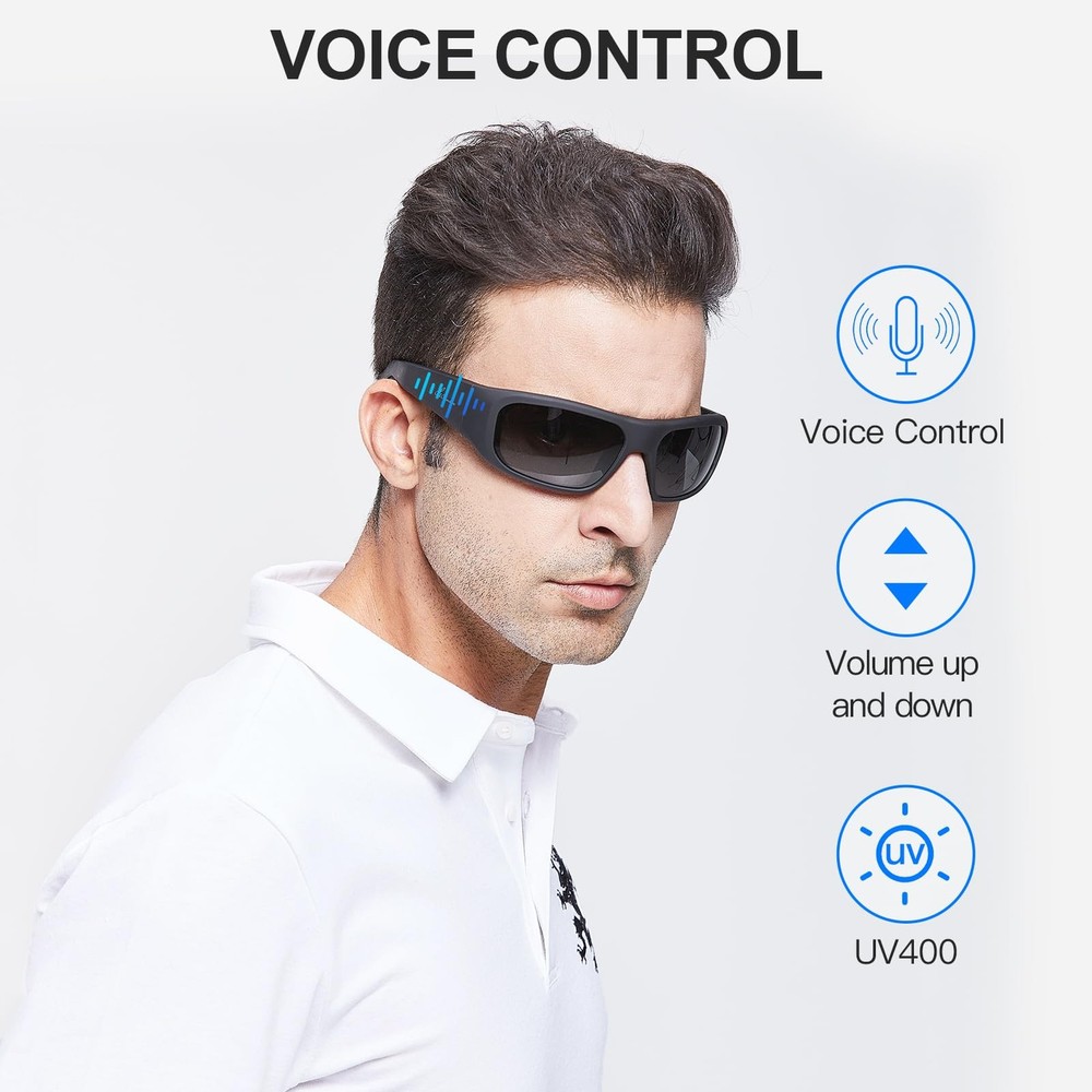 OhO Smart Glasses,Polarized Sunglasses with Bluetooth Speaker,Athletic/Outdoo...