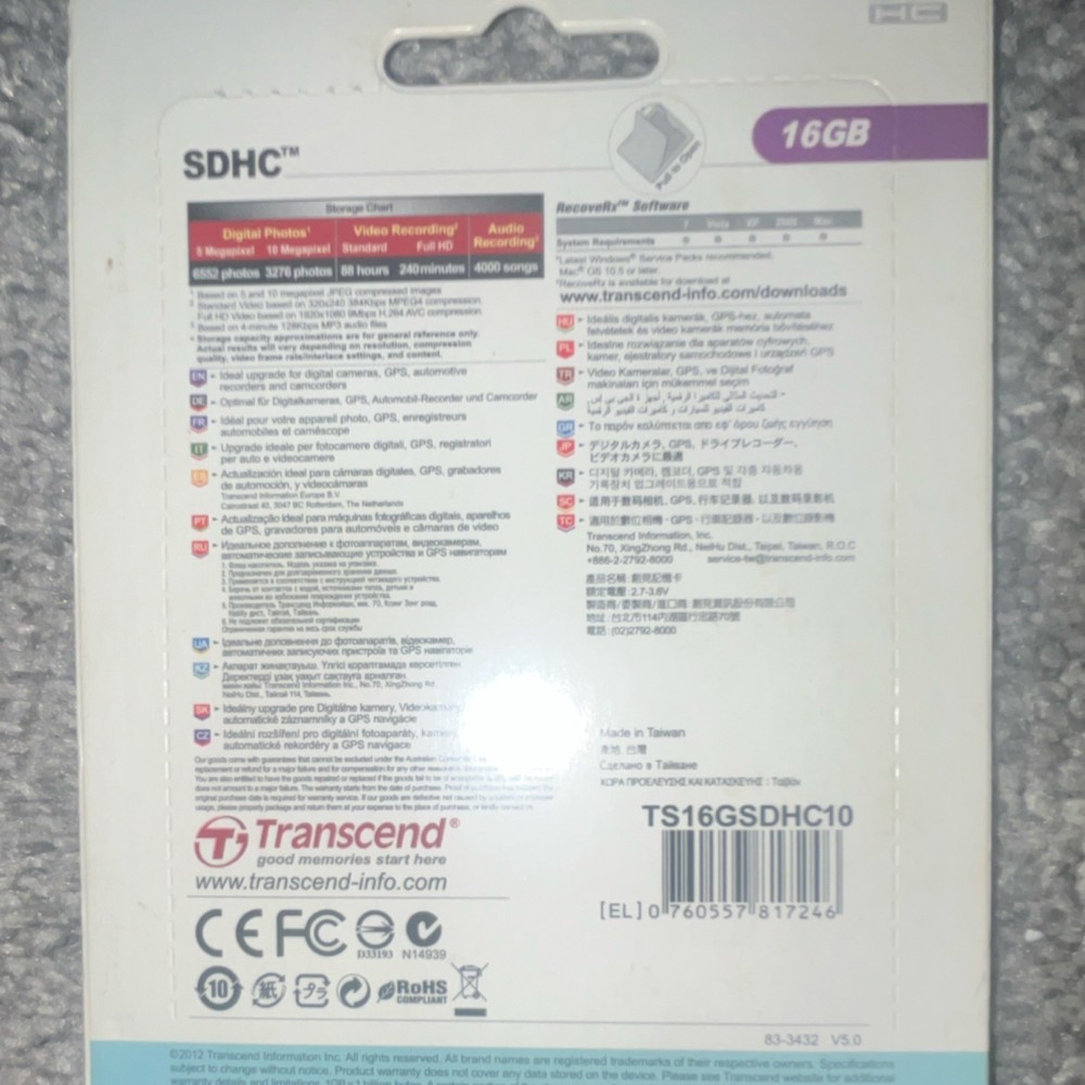 Transcend Ultimate SDHC Class 10 High Speed 16GB Memory Card 2-Pack