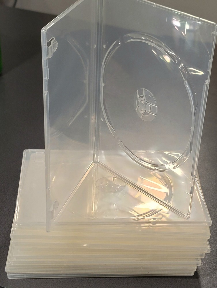 10 Single Slim Clear DVD Case 7mm Spine