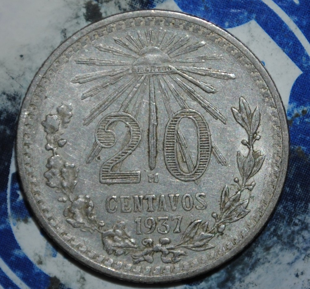 mexico 20 centavos 1937 {{{D176