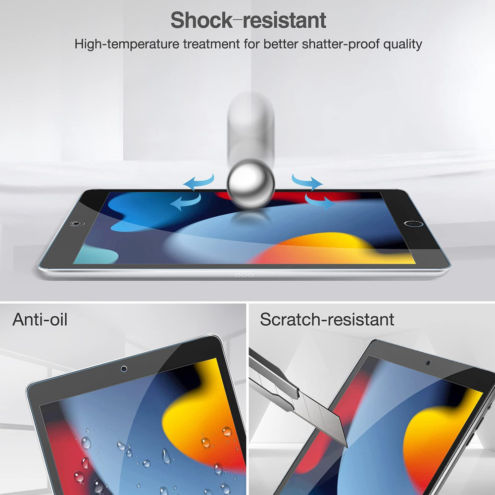 Procase 2 Pack Screen Protector for Ipad 9Th 8Th 7Th Generation 10.2 Inch (2021/
