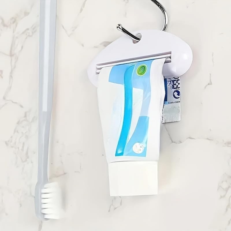 5Pcs White Toothpaste Squeezer,Plastic Toothpaste Tube Squeezer Dispenser,Toothp