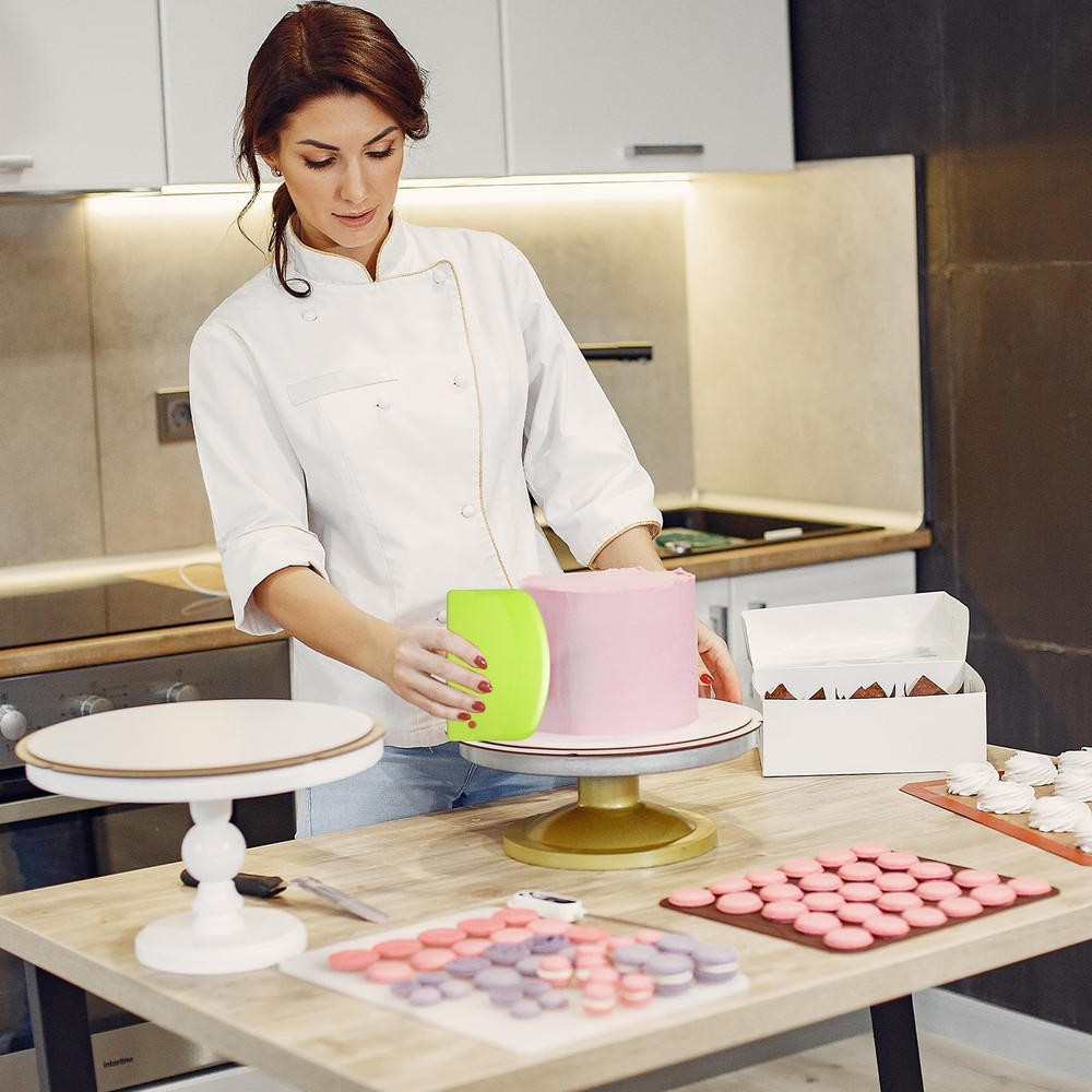 6 Pcs Plastic Dough Scraper Plastic Pastry Bread Baking Making Tools Multi-Pu...