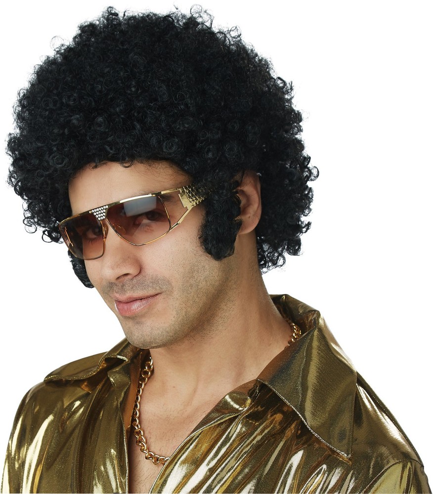 Afro Medieval Men Chops Wig Halloween 7123 045