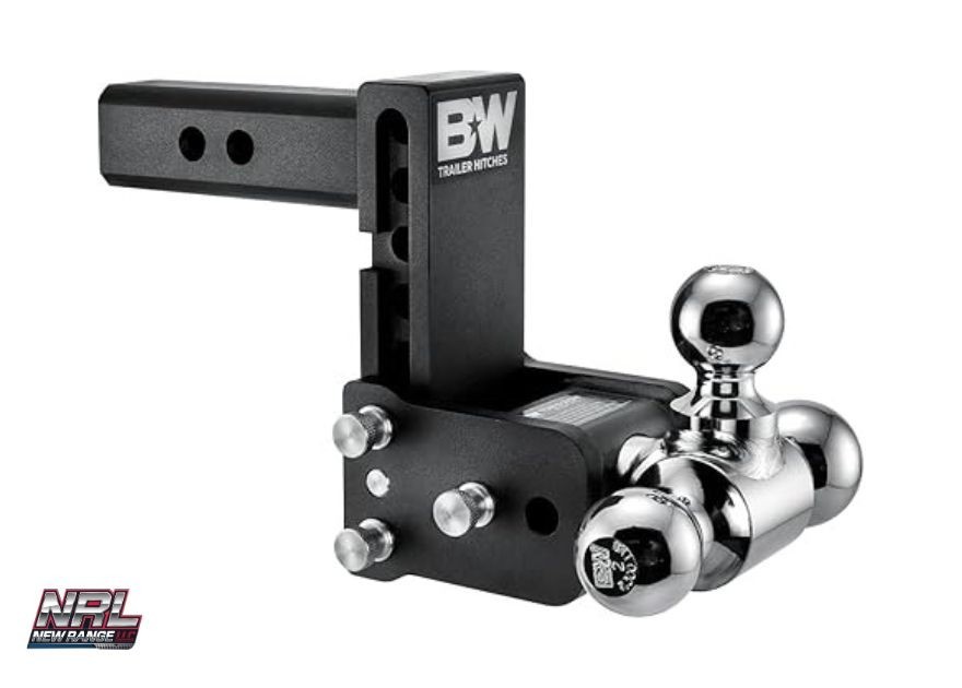 B&W TS10048B Tow & Stow Tri-Ball Adjustable Hitch 2″ Receiver 5″ Drop 5½″ Rise