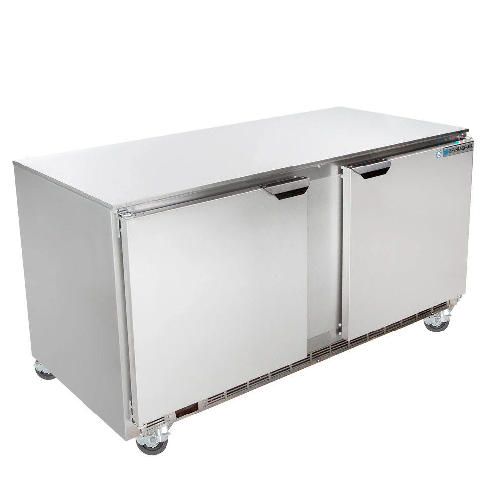 Beverage-Air 60" Low Profile Undercounter Freezer with 3” Casters