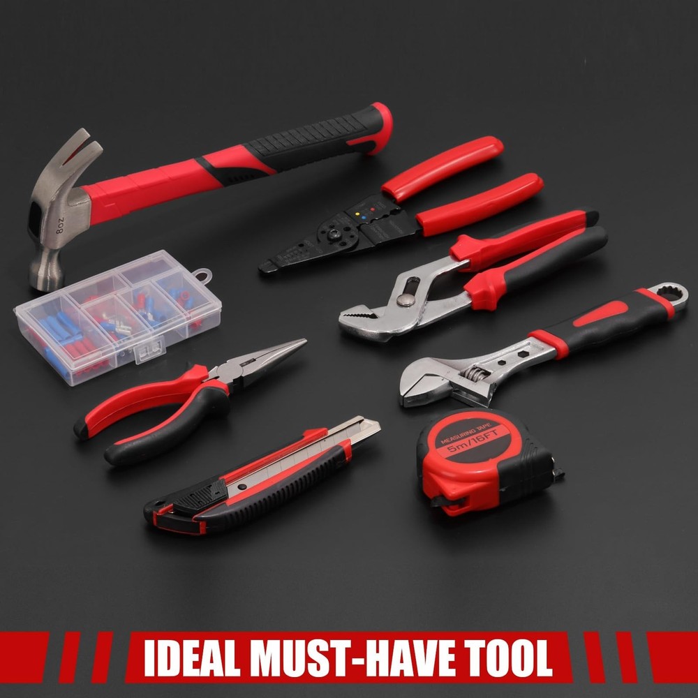 427 Piece Home Tool Kit, Mechanics Tool Set with Drawer Toolbox Storage Case ...
