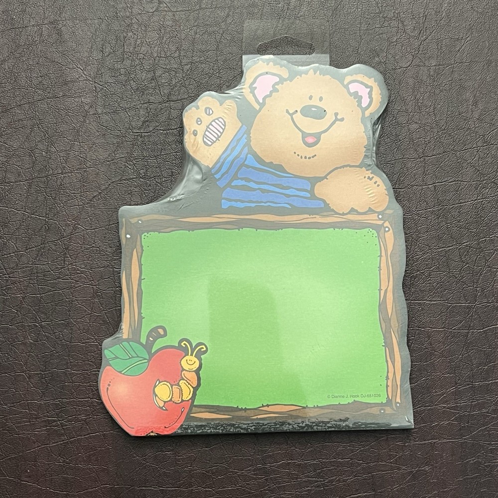NWT Dianne J. Hook Chalkboard Bear Notepad Paper 60 Sheets