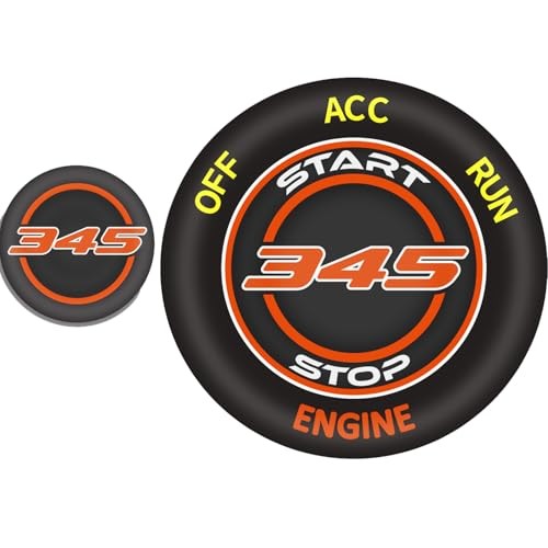 Push Start Button Cover for Dodge Challenger Charger Durango Header Orange